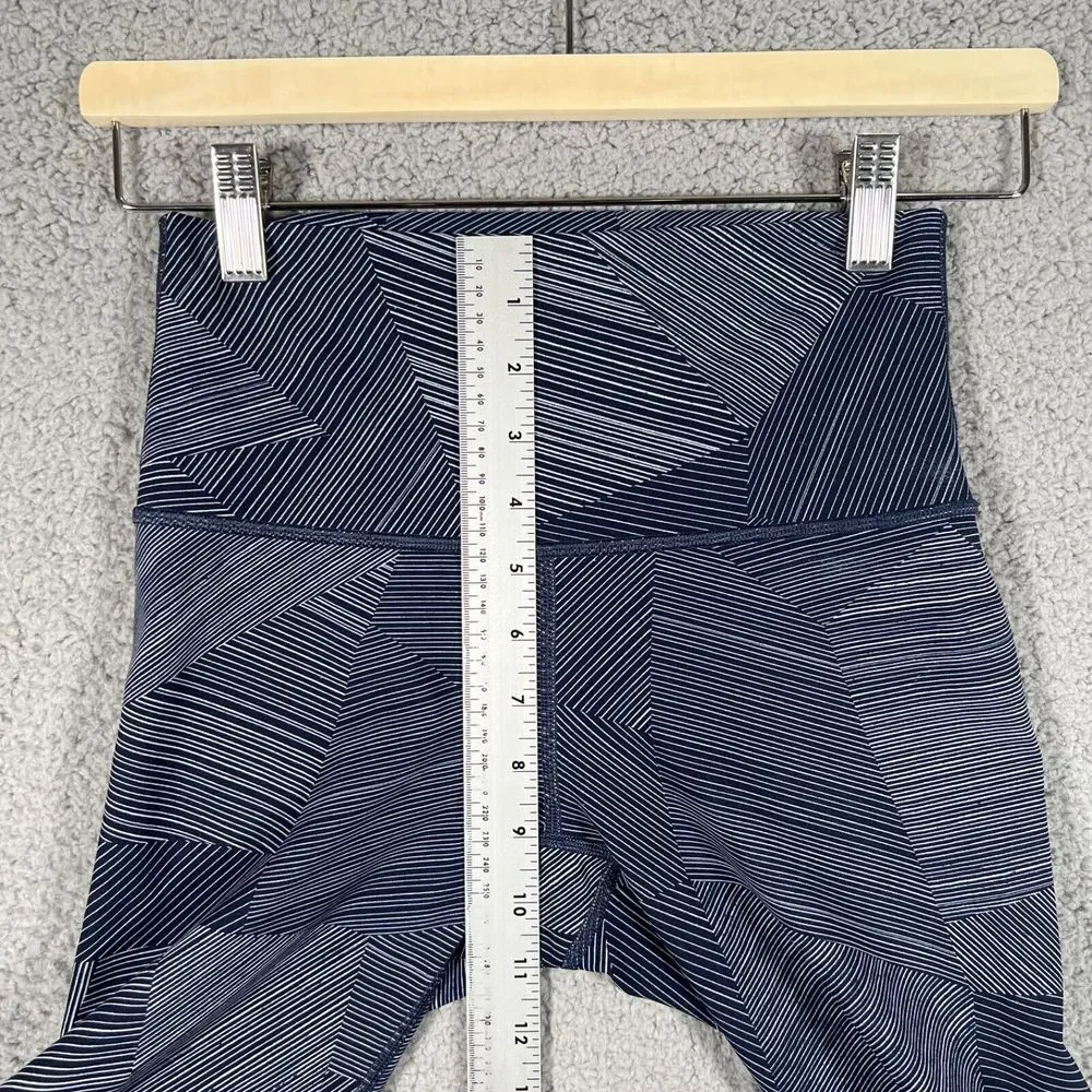 Lululemon Leggings Womens 4 Wunder‎ Under Etch Hail Navy Blue Crop 21